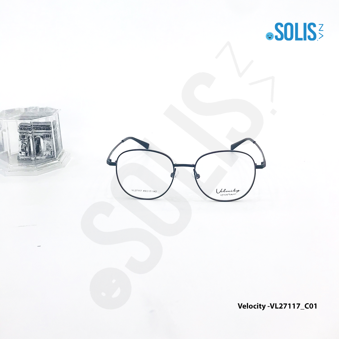 Gọng kính KL hiệu Velocity VL27117 - GỌNG KÍNH KIM LOẠI HIỆU VELOCITY VL27117 KÍCH THƯỚC 49-17-142