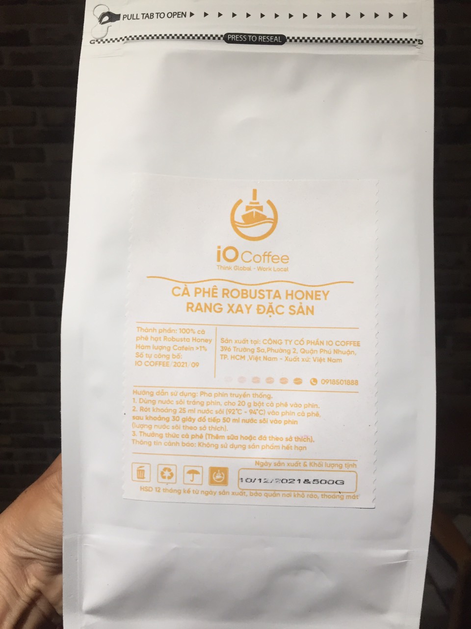 Cà phê Robusta Honey rang xay đặc sản