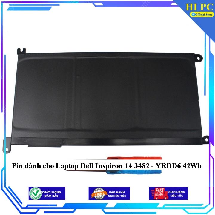 Pin dành cho Laptop Dell Inspiron 14 3482 - YRDD6 42Wh - Hàng Nhập Khẩu