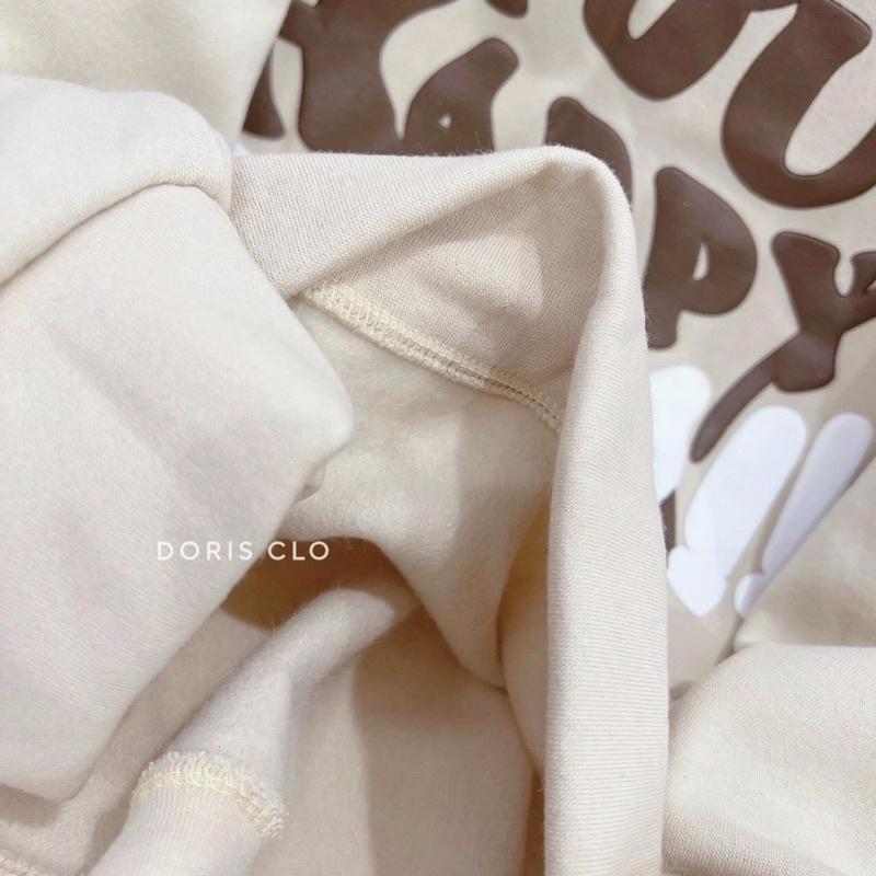 Áo Nỉ Hoodi In Chữ WISH Cúc Bấm Phong Cách Hàn QuốcÁo Hoodie Nam Nữ Chất Nỉ 3 Màu(Be,Xám,Nâu Cam)