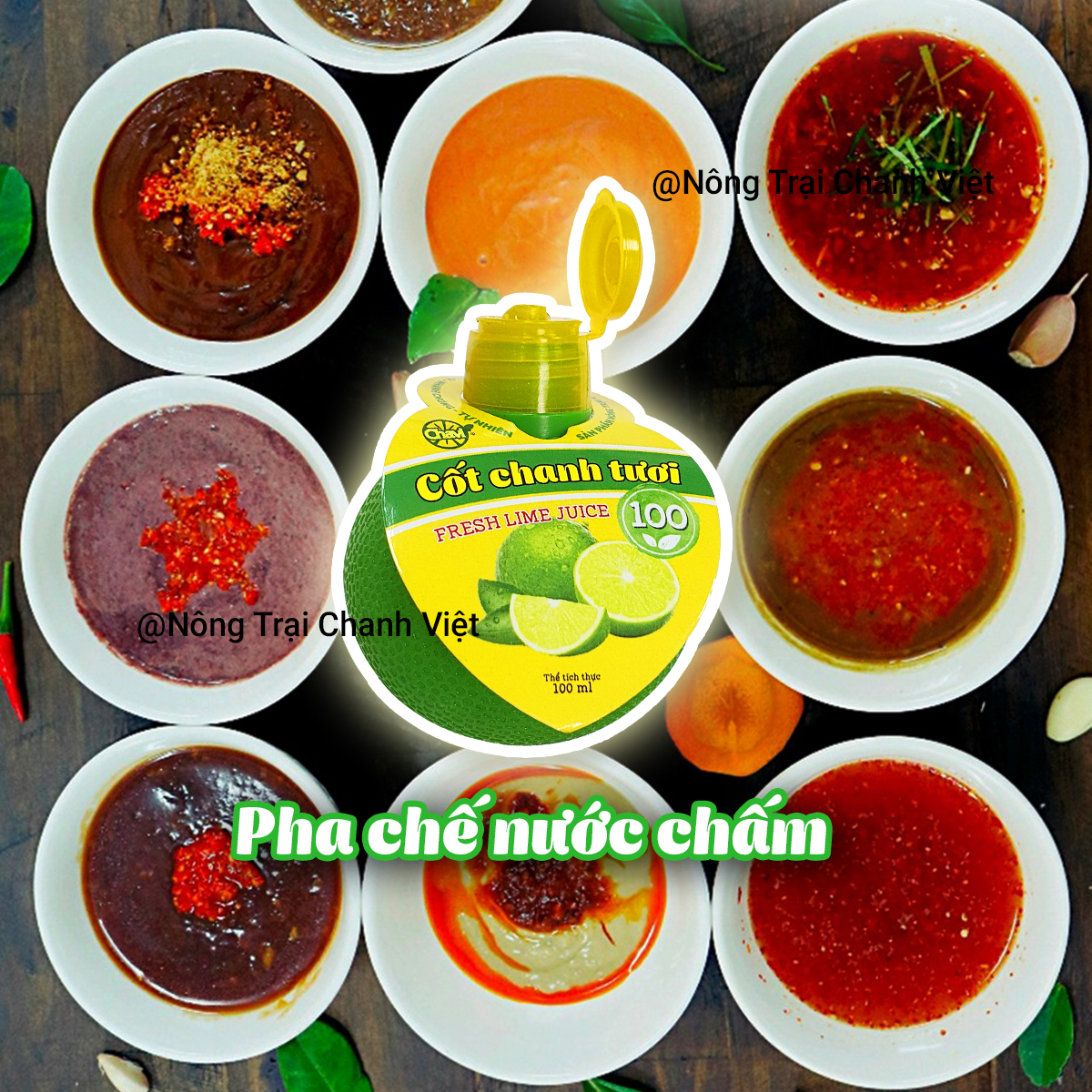 Quả Chanh Chavi, Nước Cốt Chanh Tươi 100 Làm Gia Vị Và Pha Chế Chai 100ml