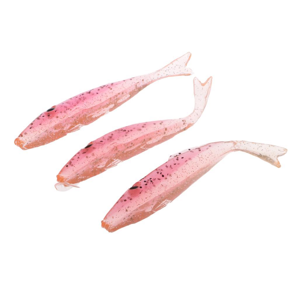 3pcs Soft Fishing Lure Worm Swimbait CrankBait Bass Trout Shad Fish Lure High Quality Durable to Use