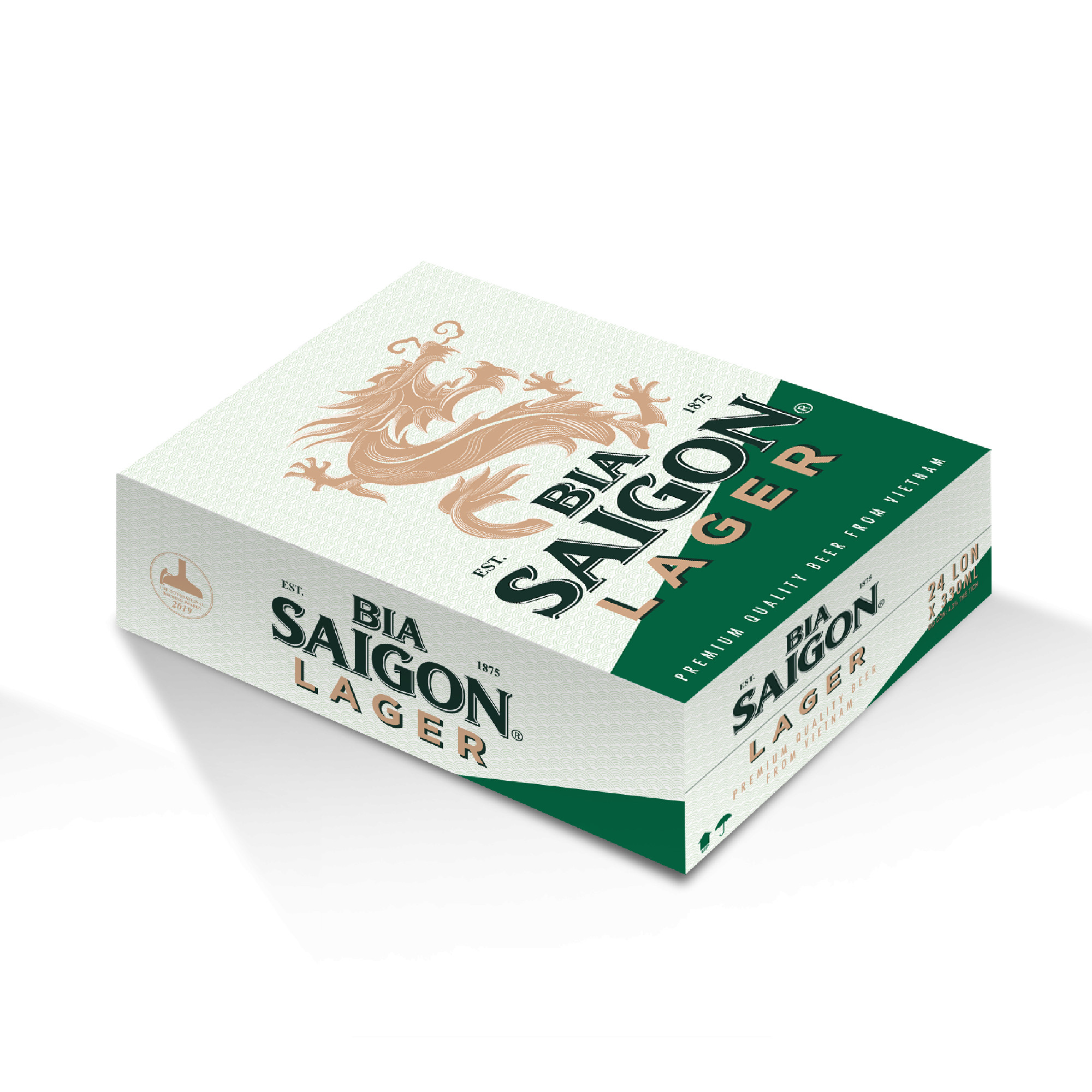 Thùng 24 Lon Bia Sài Gòn Lager 330ml