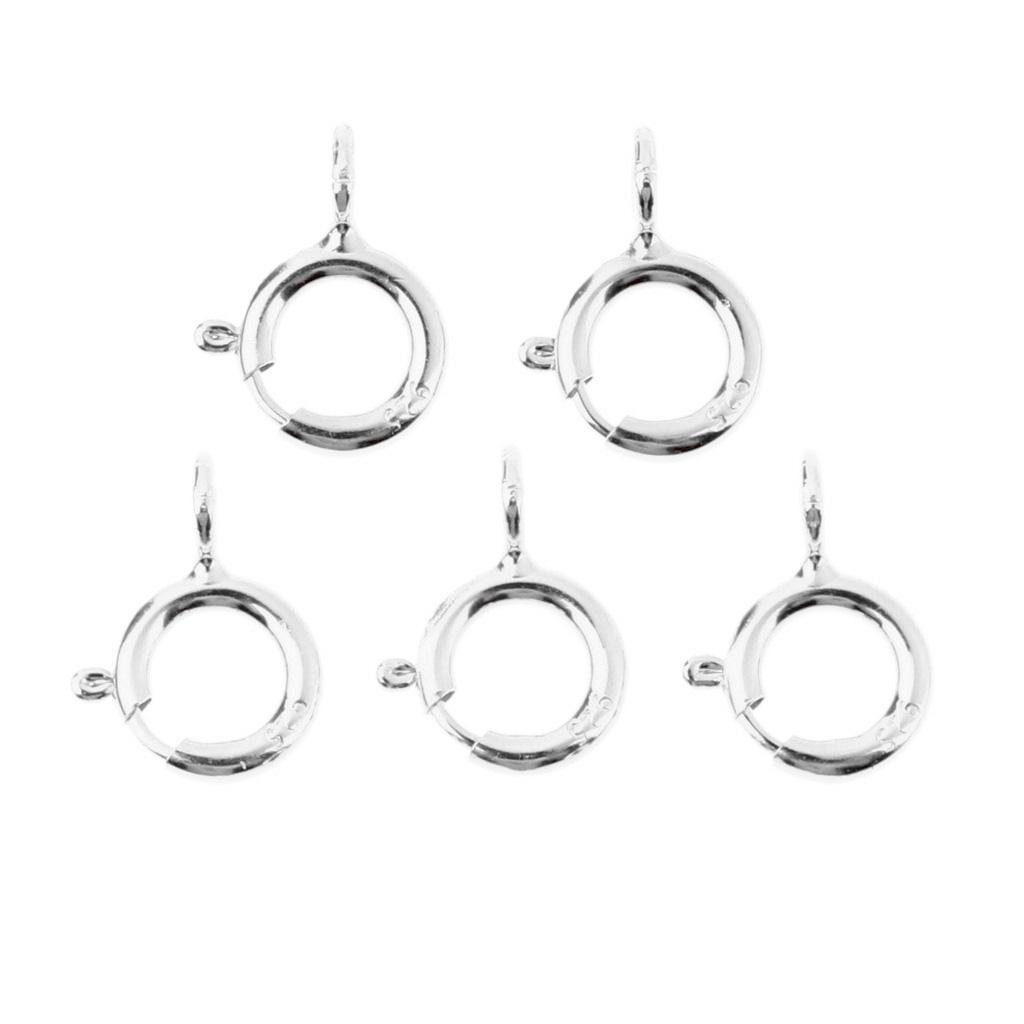 5pcs Spring Rings Clasps Jewelry Making Connectors Clasps 5mm