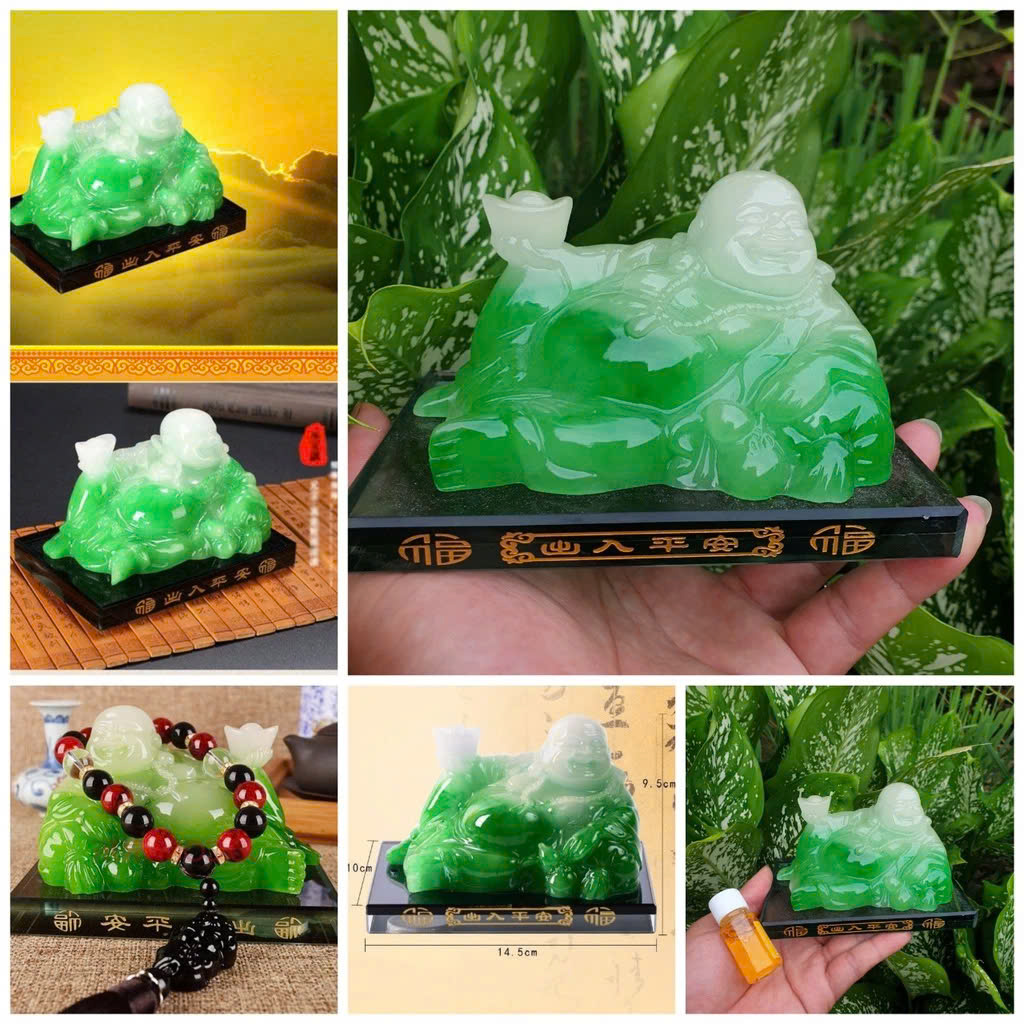 Tượng Di Lặc Phong Thủy Để Bàn Làm Việc, Gắn Ô Tô – Có Hộc Đựng Nước Hoa Sang Trọng , Mang Lại May Mắn &amp; Bình An