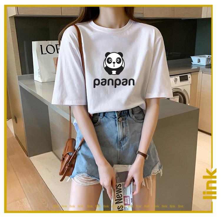 Áo tay lỡ GẤU PANDA cute unisex dáng rộng ( Đen, Trắng, Vàng )