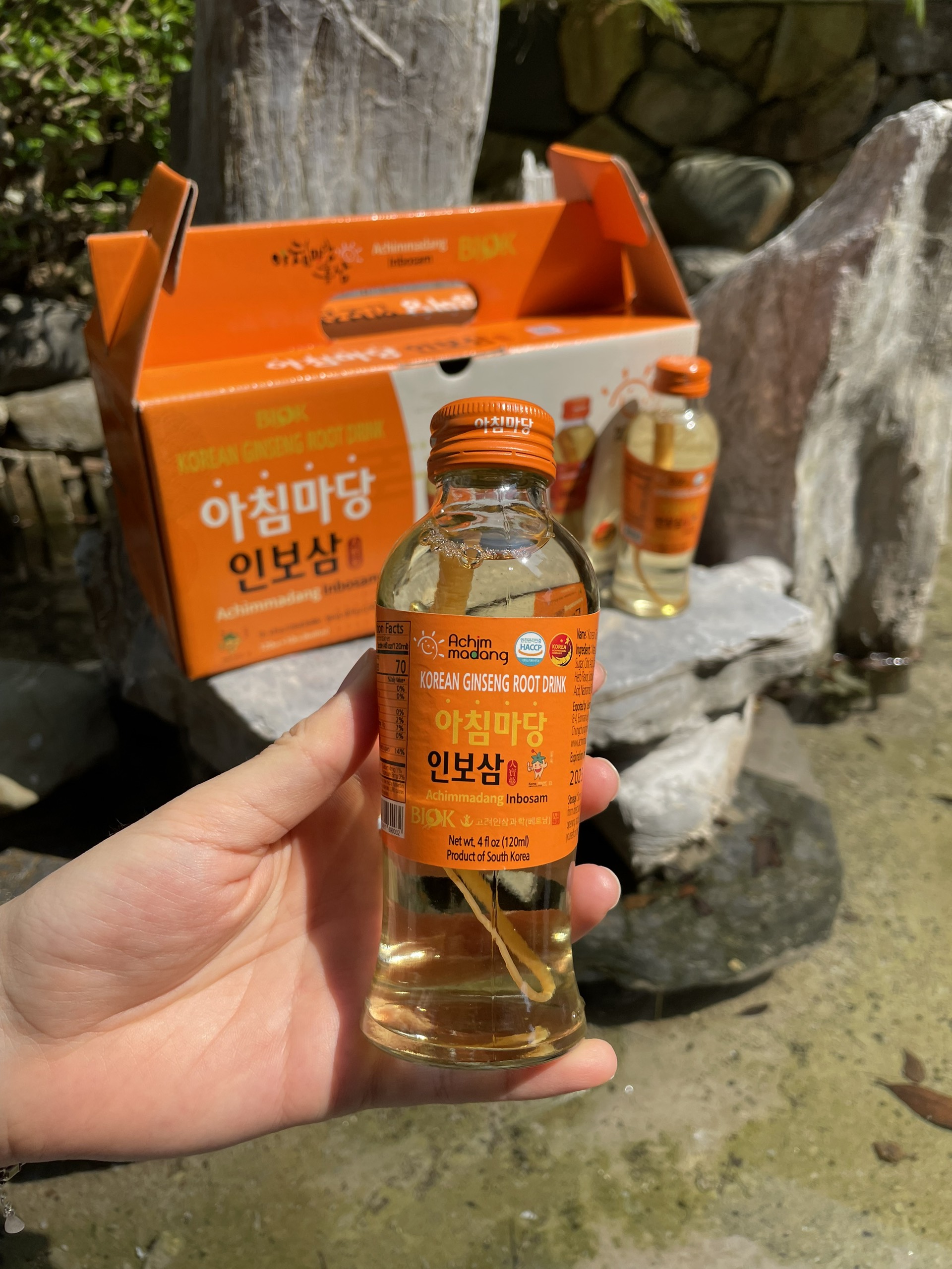 Nước Uống Sâm Củ Hàn Quốc Biok Korea Ginseng Root Drink Hộp 10 chai