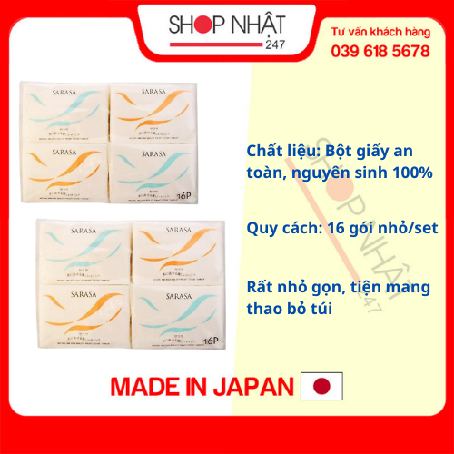 Set 16 gói khăn giấy nội địa Nhật Bản