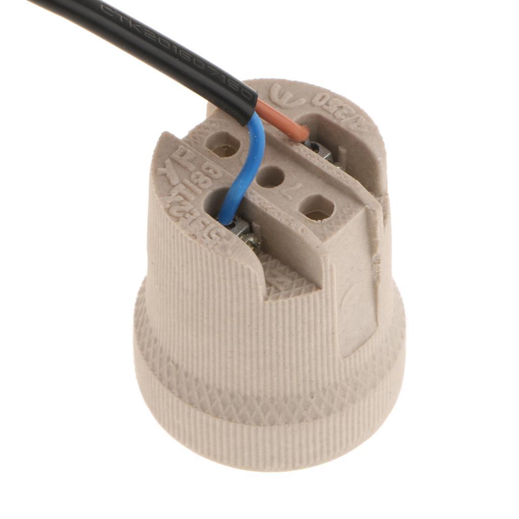 UK Plug E27 Heat Basking Lamp Holder Reptile Infrared Heater Light Socket