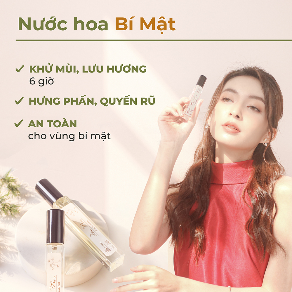 Nước hoa Vùng Kín Bí Mật An Toàn Khử Mùi Từ Thiên Nhiên Hương Thơm Quyến Rũ Dùng Được Cho Cả Body Cỏ Mềm 10ml