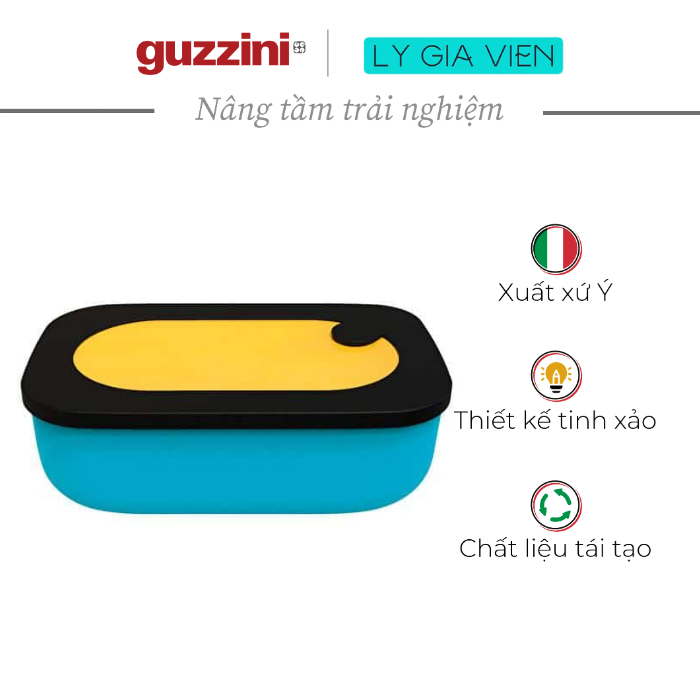 Hộp Đựng Cơm Trưa Thiết Kế Có Ngăn Guzzini Store &Amp; Go Lunchbox With Case - Thân Thiện Với Lò Vi Sóng &Amp; Máy Rửa Chén - Nắp Được Thiết Kế 2 Lớp Chống Rò Rỉ - Ochre