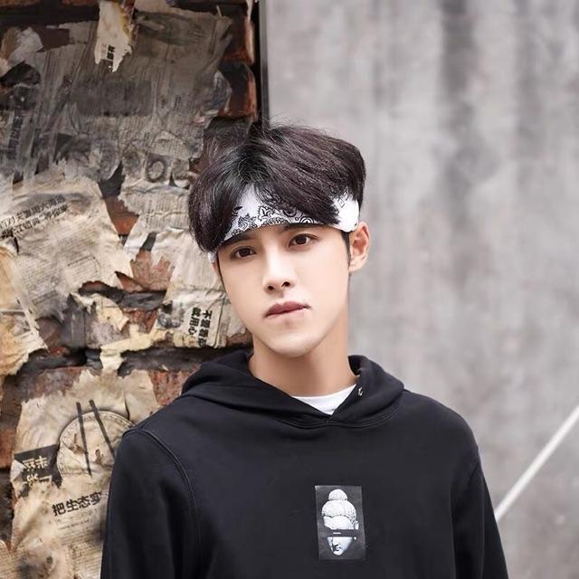 Khăn bandana nam in hoa văn vải cotton size 55x55cm - Khăn turban