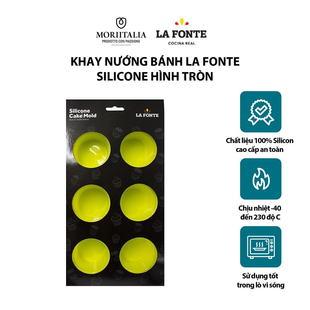 Khay nướng bánh La Fonte silicone hình tròn 6 ô đa năng YY20032