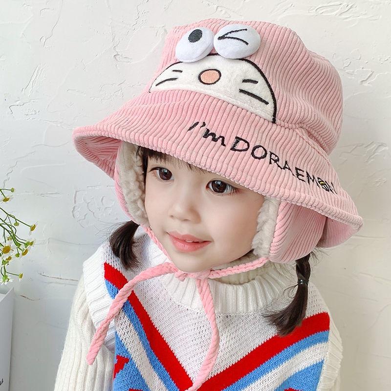 (102) Nón mũ nhung kém bịt tai lót lông ấm áp cho bé mẫu mới Hàng Quảng Châu