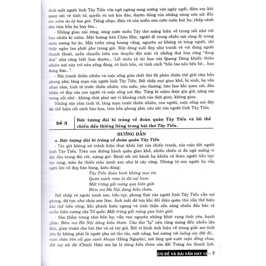 270 Đề Và Bài Văn Hay 12