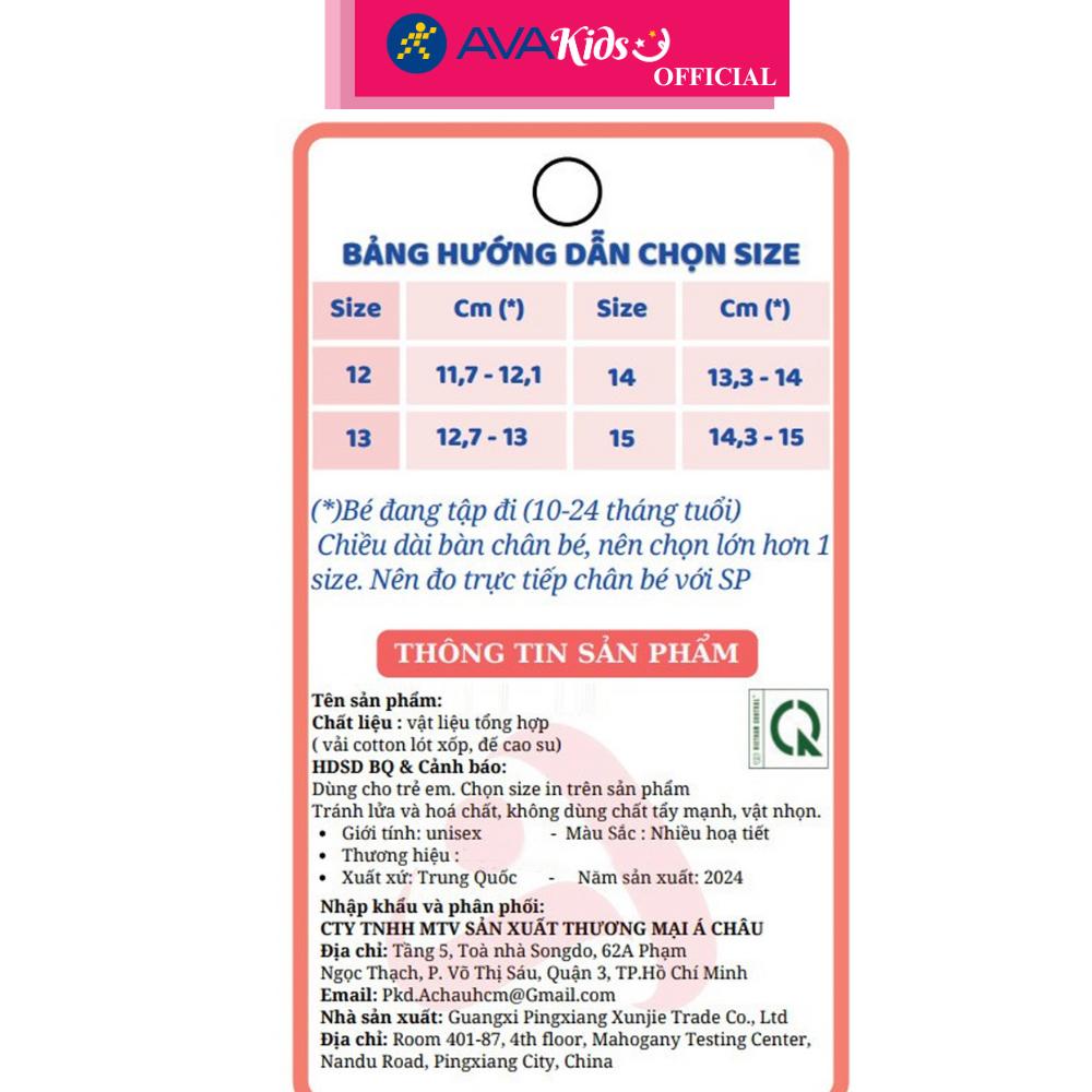 Giày tập đi cho bé Á Châu Avakids AC43 màu xanh dương