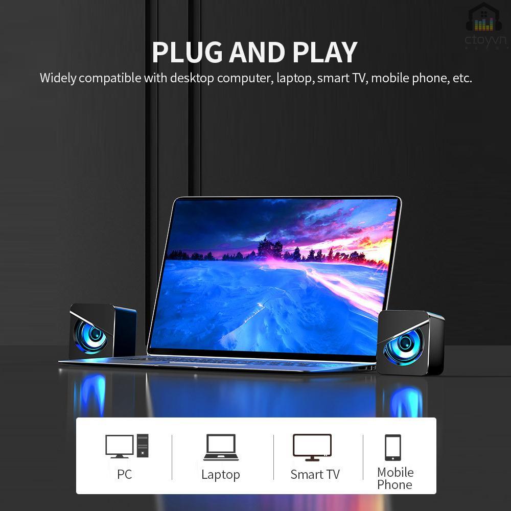 Loa máy tính có dây USB âm thanh trầm mạnh mẽ