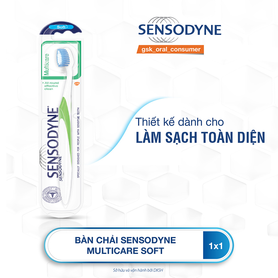 Bàn chải đánh răng Sensodyne Multicare Soft - Màu Ngẫu Nhiên