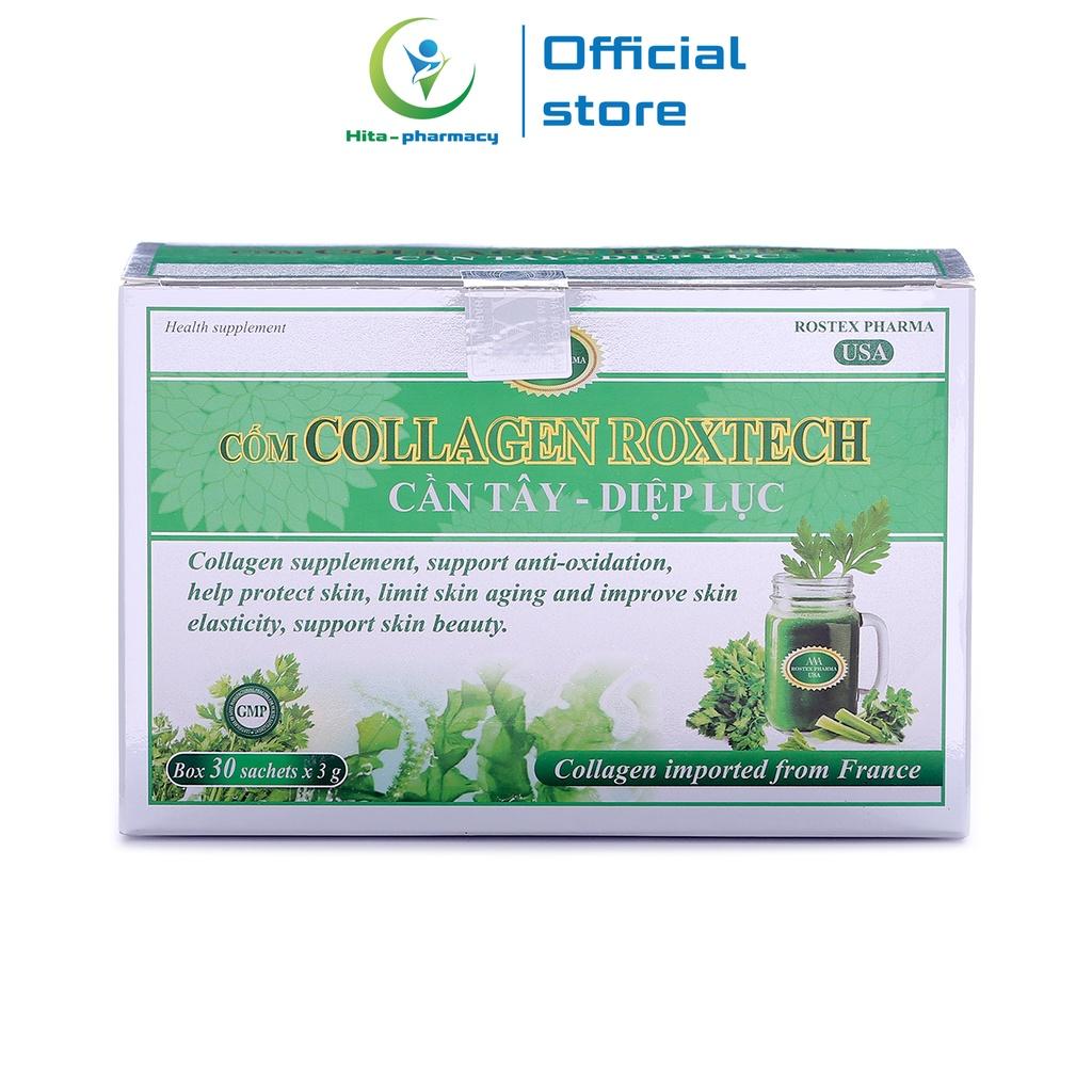 Cốm Collagen Cần Tây Diệp Lục đẹp da, giảm nám sạm da - 30 gói