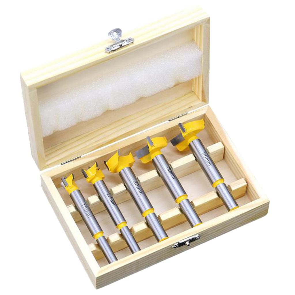5pcs PROFESSIONAL   DRILL BIT SET WOODWORKING HOLE SAW   BITS