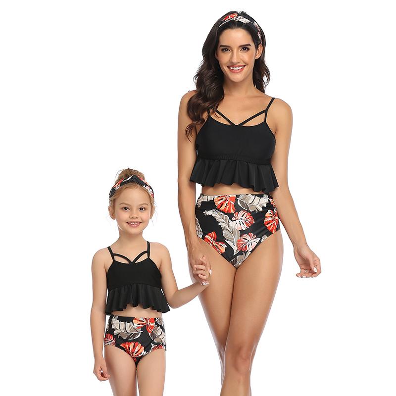 Phù Hợp Với Họ Đồ Bơi Bikini Cho Cha Mẹ Con Trai Con Gái Trẻ Em Biển Cho Trẻ Đồ Bơi Short Nữ Bộ Đồ Tắm Đầm Body
