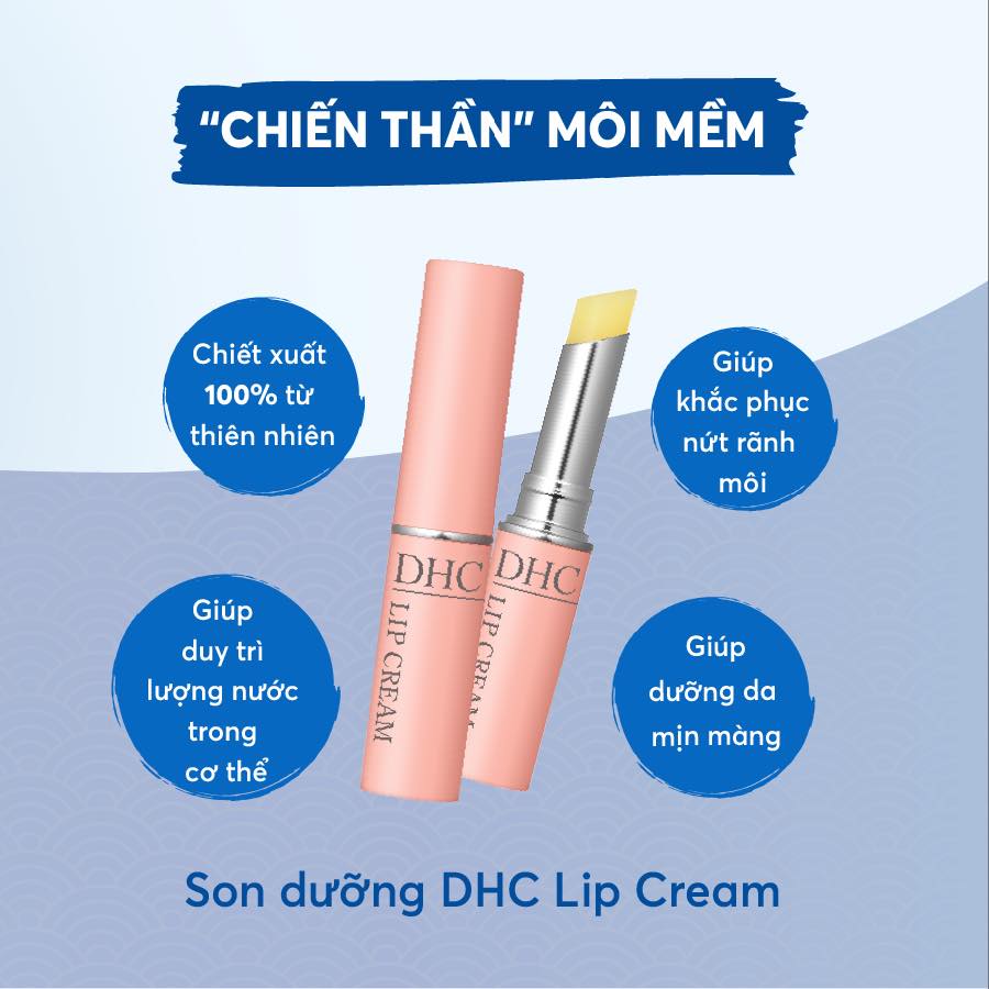 Son dưỡng môi mềm mọng DHC Lip Cream Nhật dưỡng môi khô, làm mặt nạ ngủ cho môi và son lót - Massel Official