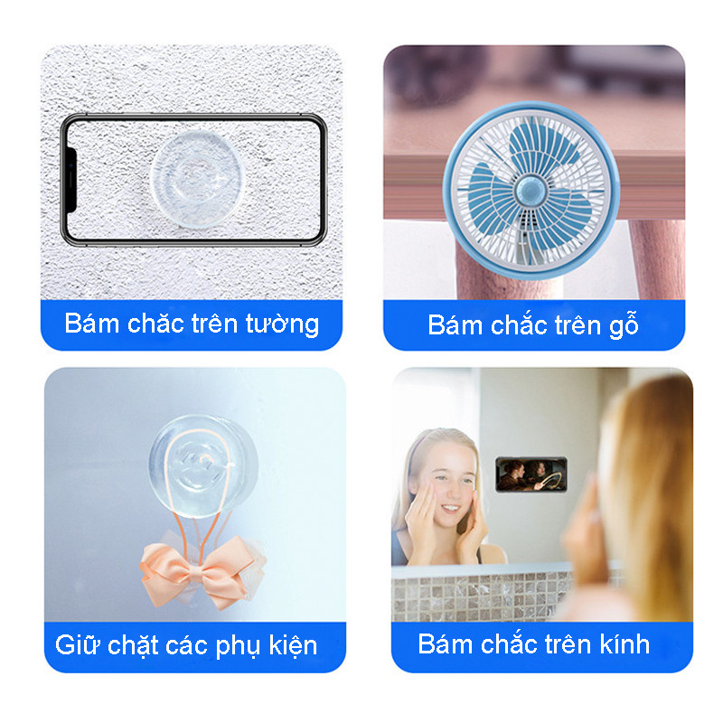 Miếng Dán Đa Năng Nano Gel Pad Giữ Điện Thoại, Vật Dụng Phụ Kiện Siêu Dính Bám Chắc Trên Mặt Phẳng - Hàng Chính Hãng