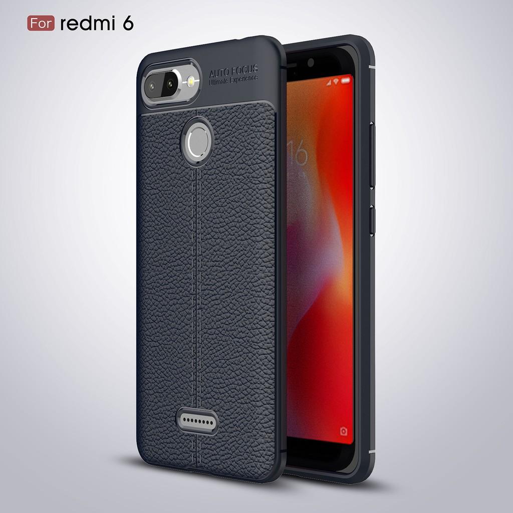 Ốp lưng Xiaomi Redmi 6 silicon giả da Auto Focus
