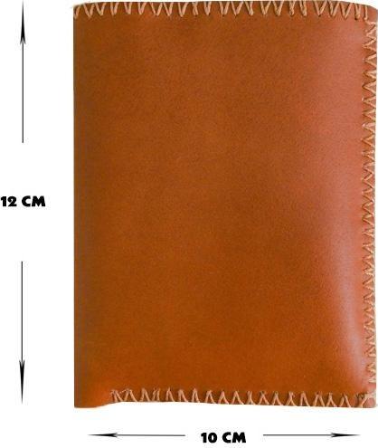 VÍ THỦ CÔNG DA BÒ THẬT 100%- MÀU BÒ DÁNG ĐỨNG