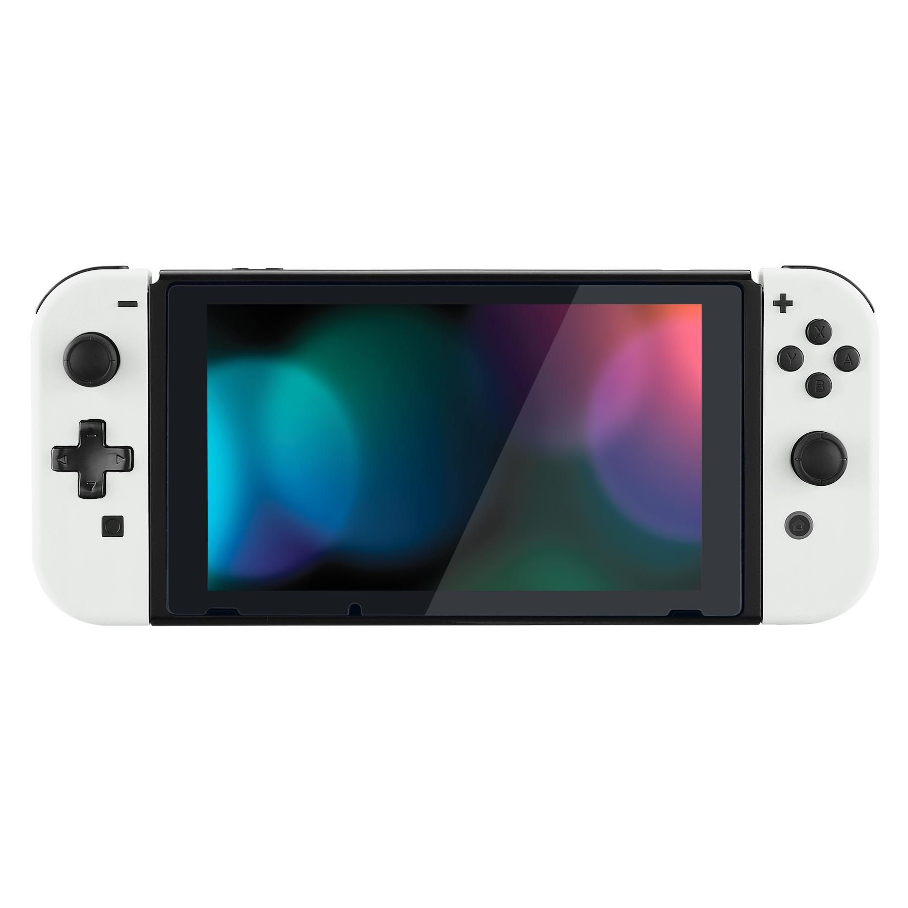 Vỏ bộ điều khiển trắng cảm ứng cực đoan với các nút đặt đầy đủ cho Nintendo Switch Joycon