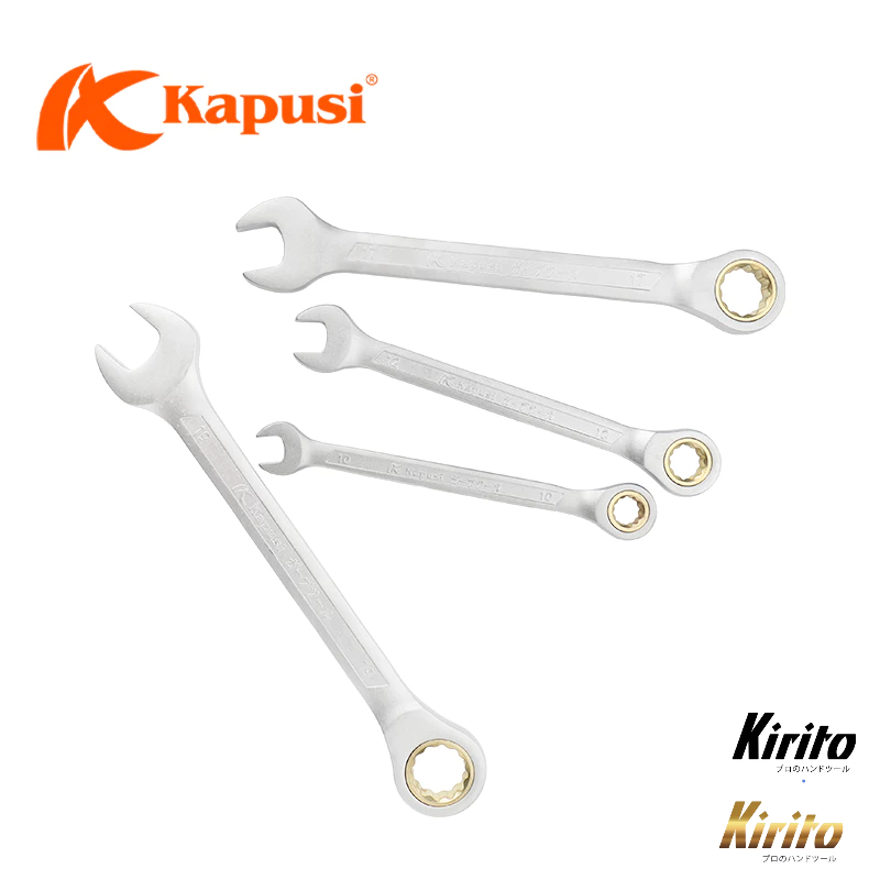 Bộ cờ lê vòng miệng tự động đảo chiều hãng KAPUSI TOOLS Nhật Bản 7 chi tiết mã k7732