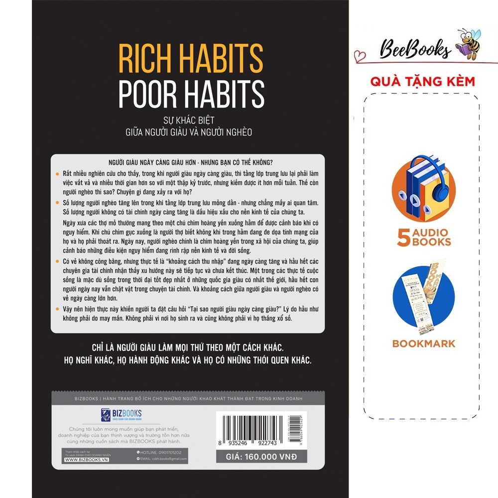 #1 BestSeller- Rich Habits, Poor Habits: Sự Khách Biệt Giữa Người Giàu Và Người Nghèo (Tặng Kèm BookMark)- Biết Sớm Giàu Sớm