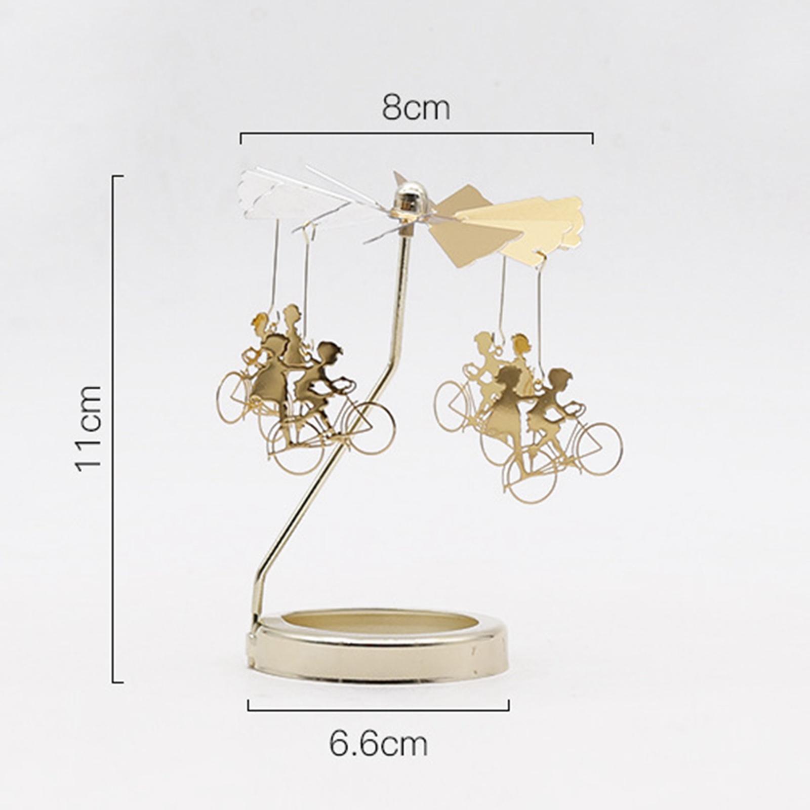 2 Spinning Tea Light Candle Holder Candle Ornament Rotating Candlestick