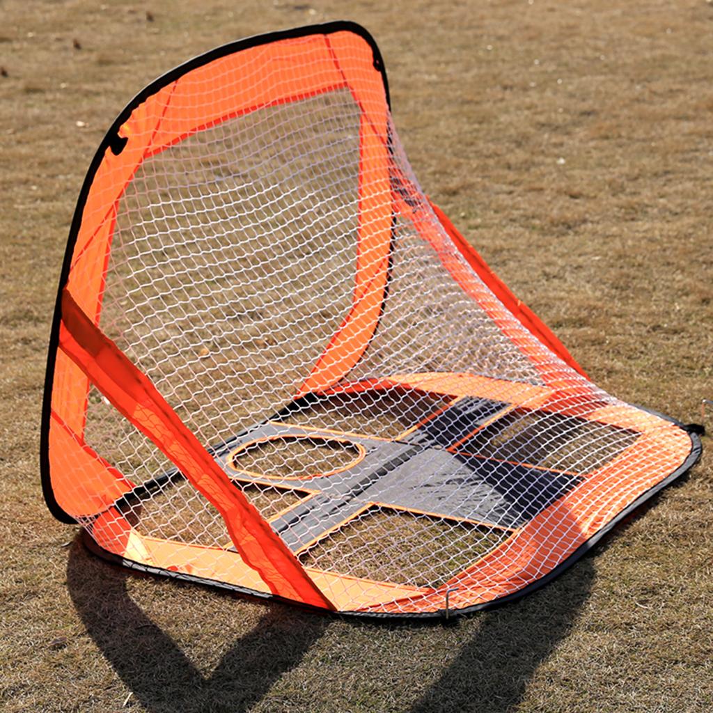 Orange Color Folding Portable Football Gate Net Goal Soccer Practice Kit