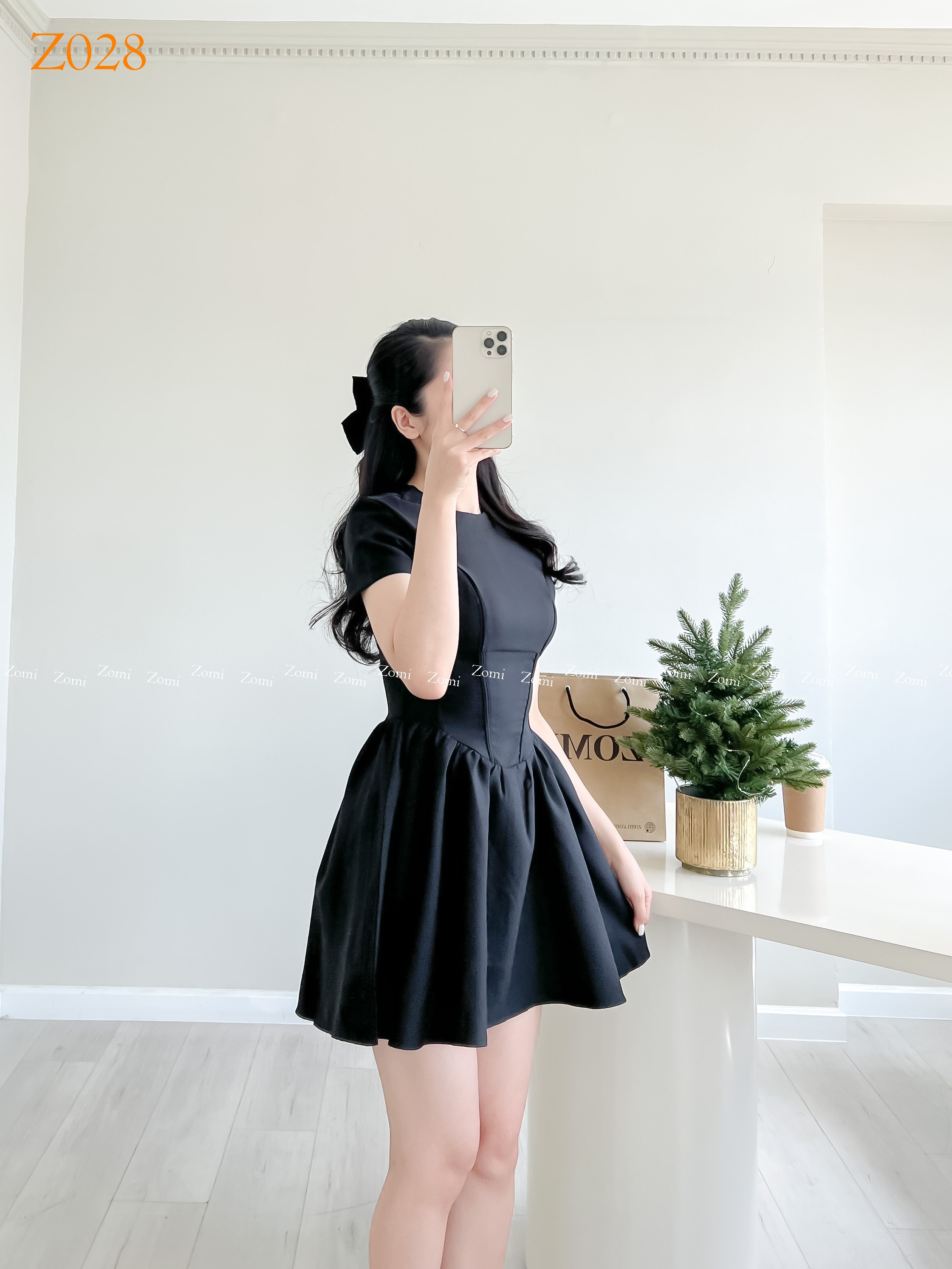 Đầm xoè nhấn eo tôn dáng xinh xắn thiết kế ZOMI Z028