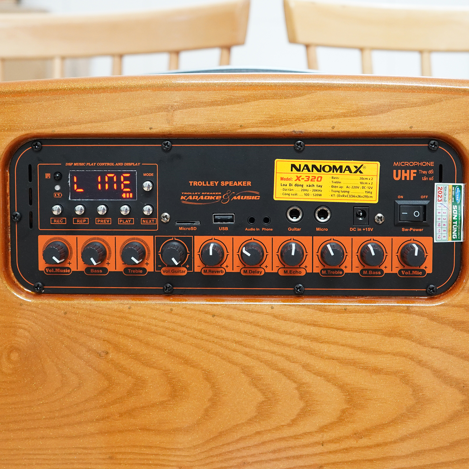 Loa Kéo Karaoke Xách Tay Nanomax X-320 X320 Bass Đôi 20cm Công Suất 520w Hàng Chính Hãng