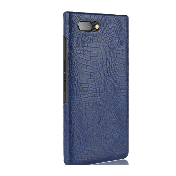 Ốp Lưng Blackberry Key2 Vân Cá Sấu Màu Xanh