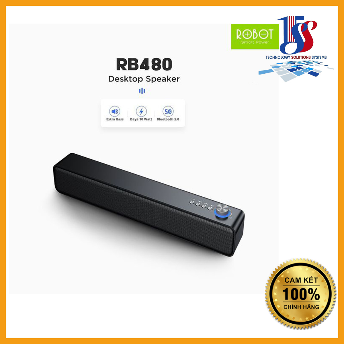 Loa Bluetooth Để Bàn SoundBar ROBOT RB480 Công Suất 10W Pin 1200mAh - Hàng chính hãng bảo hành 12 tháng