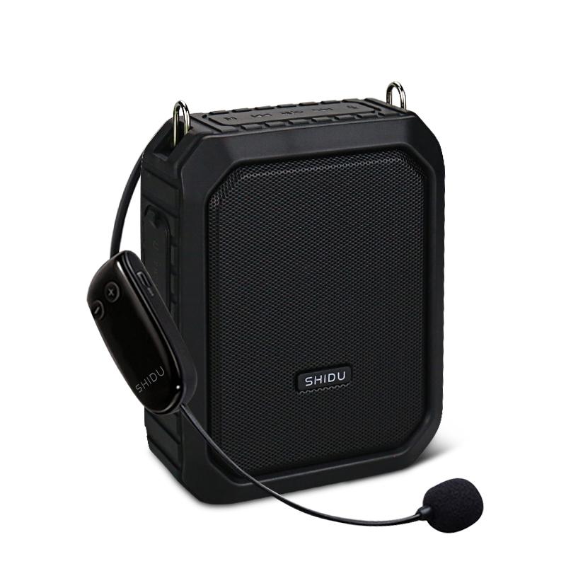 Shidu M800 18W Bộ khuếch đại giọng nói không dây di động cho giáo viên UHF Micro Color: Army Green US Plug