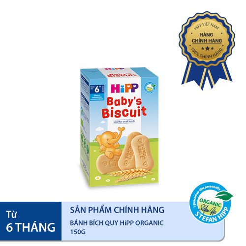 Bánh quy ăn dặm hữu cơ HiPP Organic Baby's Biscuit 180g (4 gói/hộp)