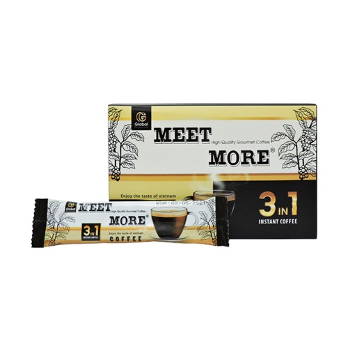 Hộp cà phê hòa tan Coffee 3in1 (18g x 15 gói) – Meet More Coffee