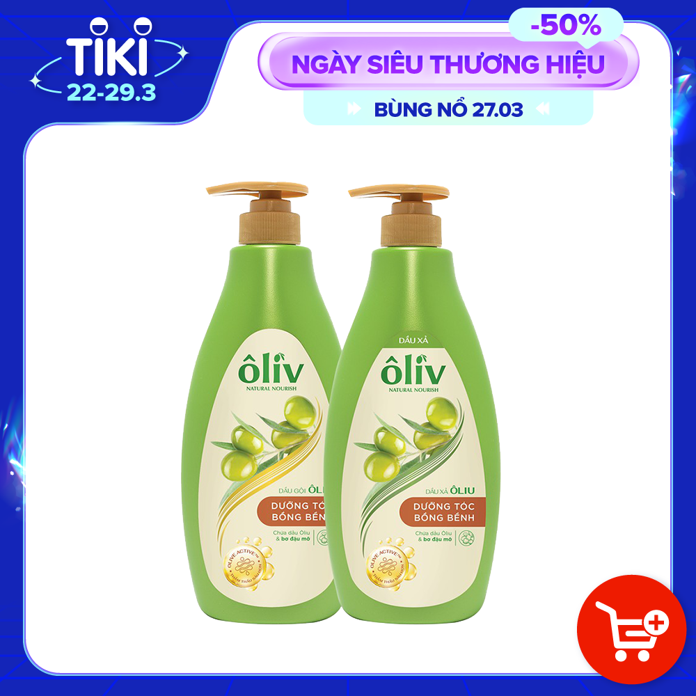 [Hàng Chính Hãng] Combo Dầu gội Ôliv bồng bềnh 650ml + Dầu xả Ôliv bồng bềnh 650ml