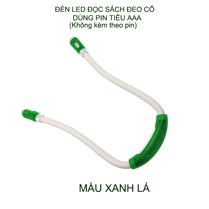 Đèn led đọc sách đeo cổ với 3 chế độ sáng, dùng 2 pin AAA