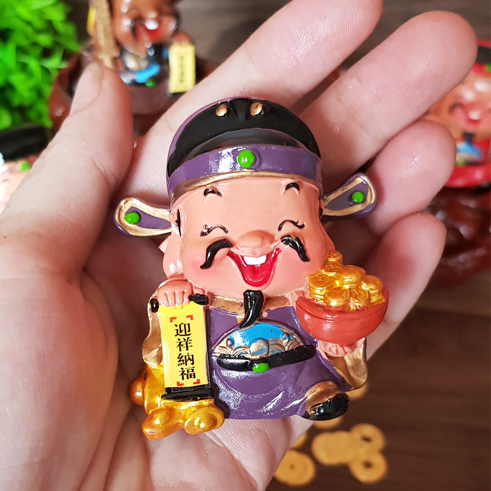 Bộ tượng chibi Ngũ Tài 6cm kèm đế đứng 6 ô