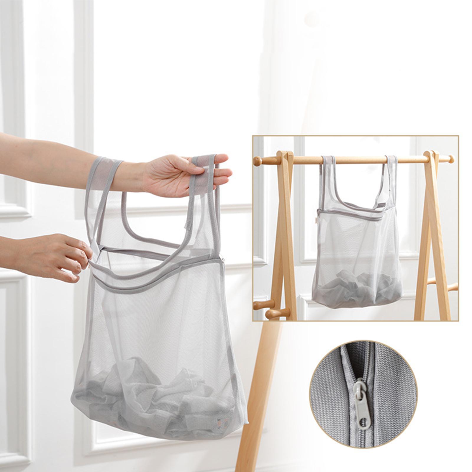 Net Laundry Bag Washing Bag Apartment Dorm Reusable Durable Bra Socks Underwear Organizer Travel Storage for Dress Dirty Clothes Blouse Garment