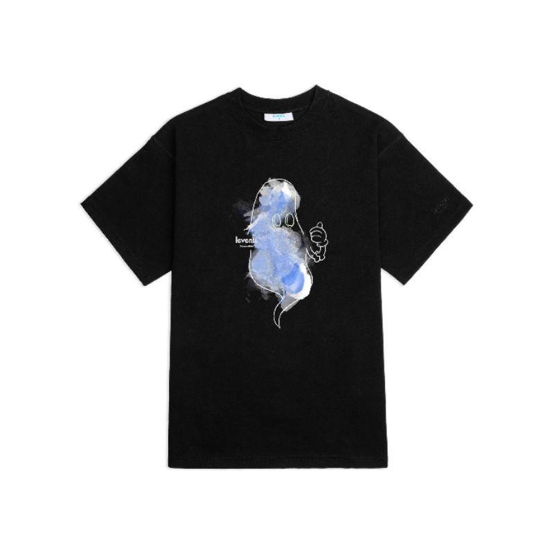Áo thun unisex tay lỡ CHUBBY GHOST dạ quang đầy đủ tag cổ tag tay Hany shop