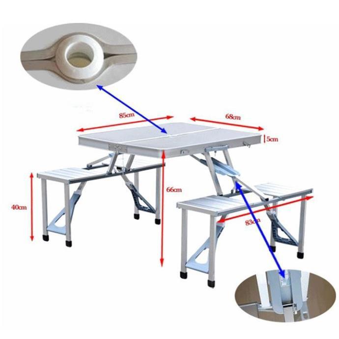 Bộ bàn ghế Du lịch, Dã ngoại gấp gọn kiểu vali (siêu gọn, siêu nhẹ )