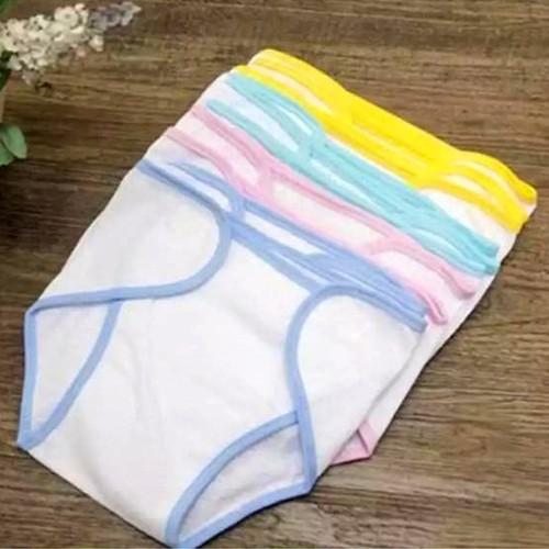 Tã vải sơ sinh màu trắng, viền màu, mềm mịn thoáng mát,cotton