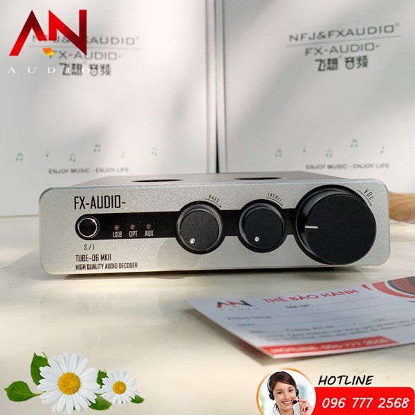 Giải mã/DAC Fx Audio Tube 06 MKII – Bản Nâng Cấp Mạnh Mẽ Tube 06- Hàng Chính Hãng