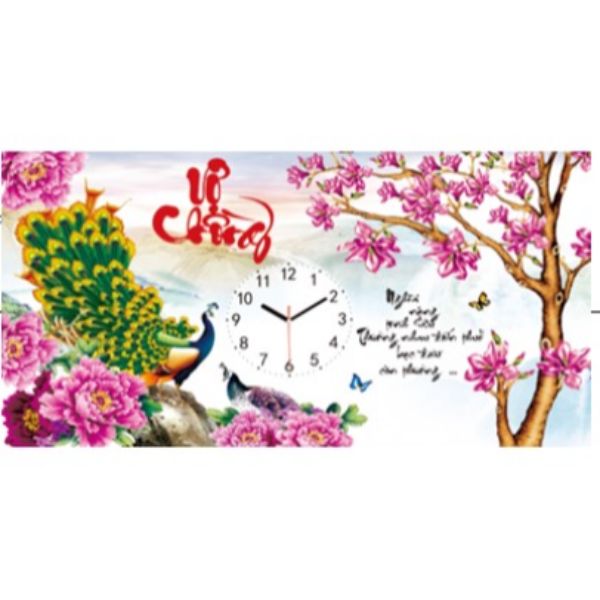 Tranh Đính Đá Đồng Hồ Vợ Chồng Nghĩa Nặng